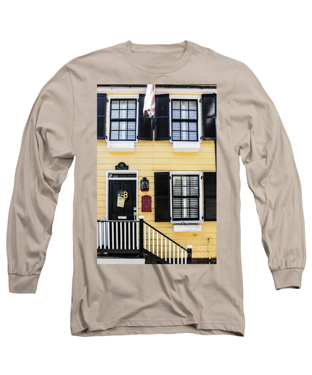 Annapolis Long Sleeve T-Shirt featuring the photograph Yellow House by Thomas Marchessault