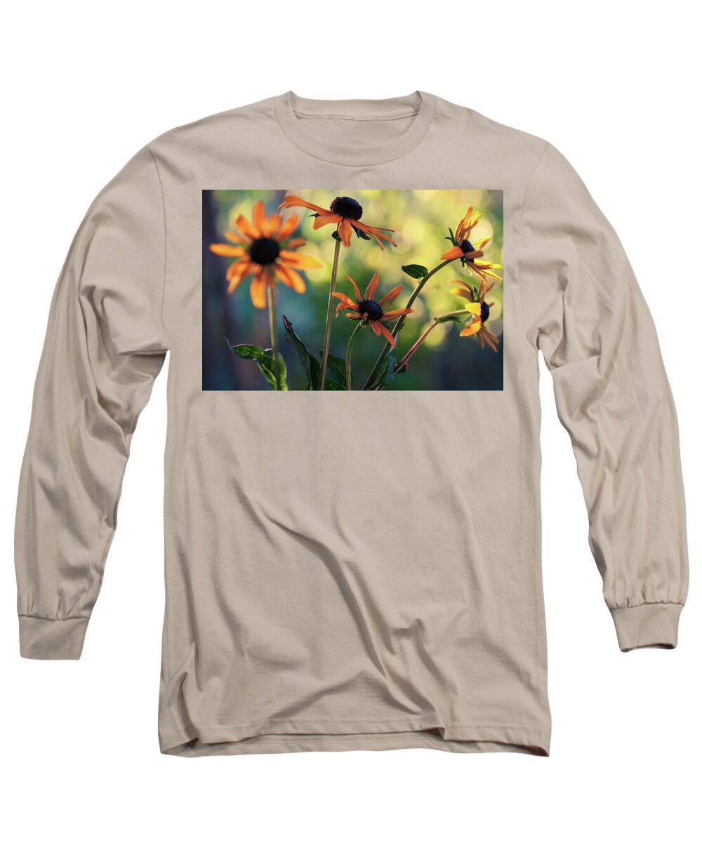Echinacea Long Sleeve T-Shirt featuring the photograph Echinacea Garden #1 by Bonnie Bruno