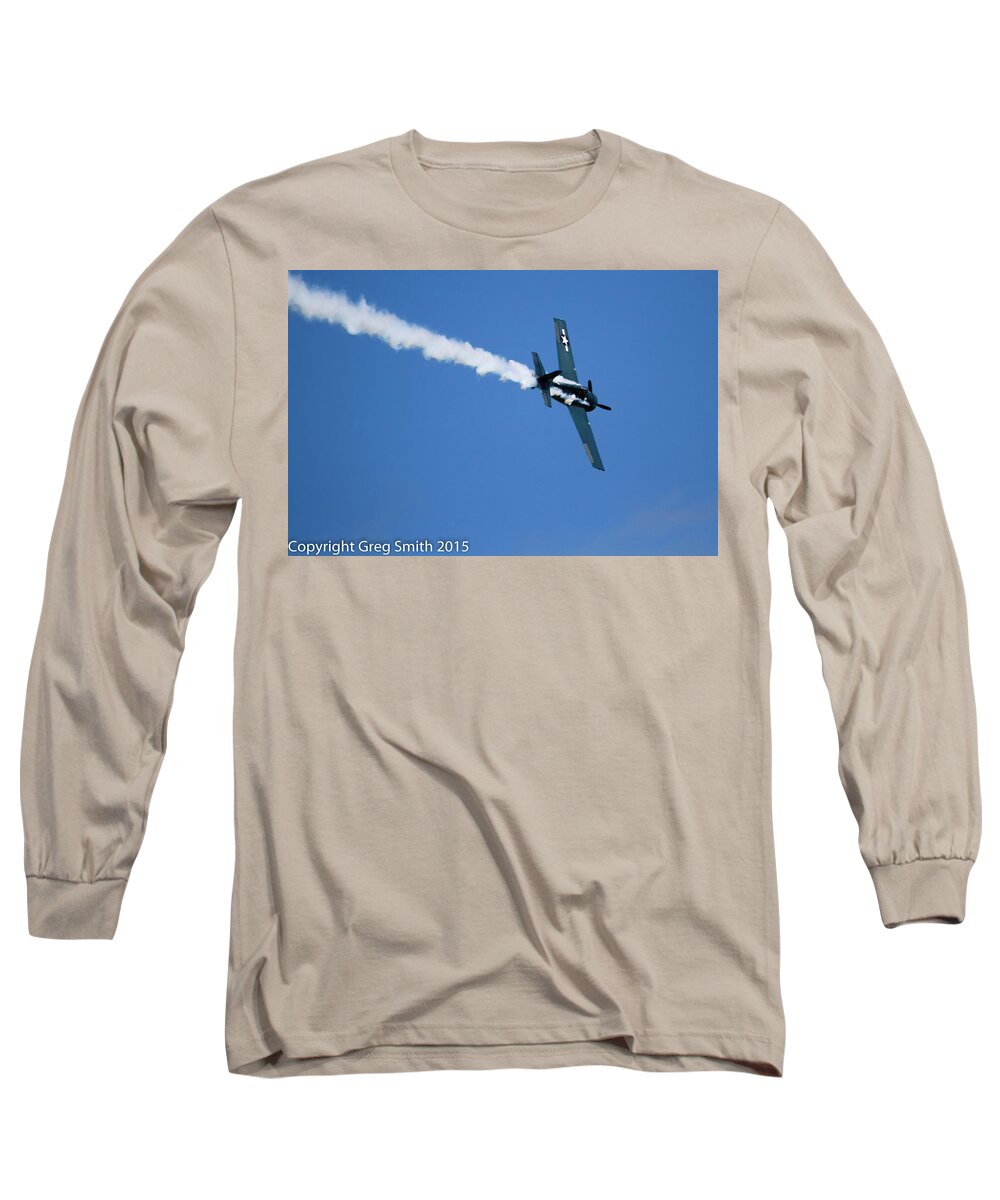F4f Wildcat Long Sleeve T-Shirt featuring the photograph F4F Wildcat #1 by Greg Smith