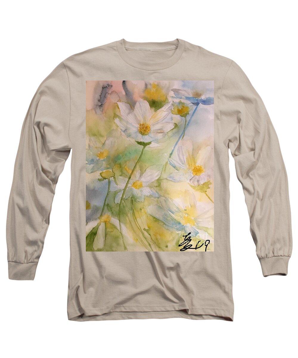 1742019 Long Sleeve T-Shirt featuring the painting 1742019 by Han in Huang wong