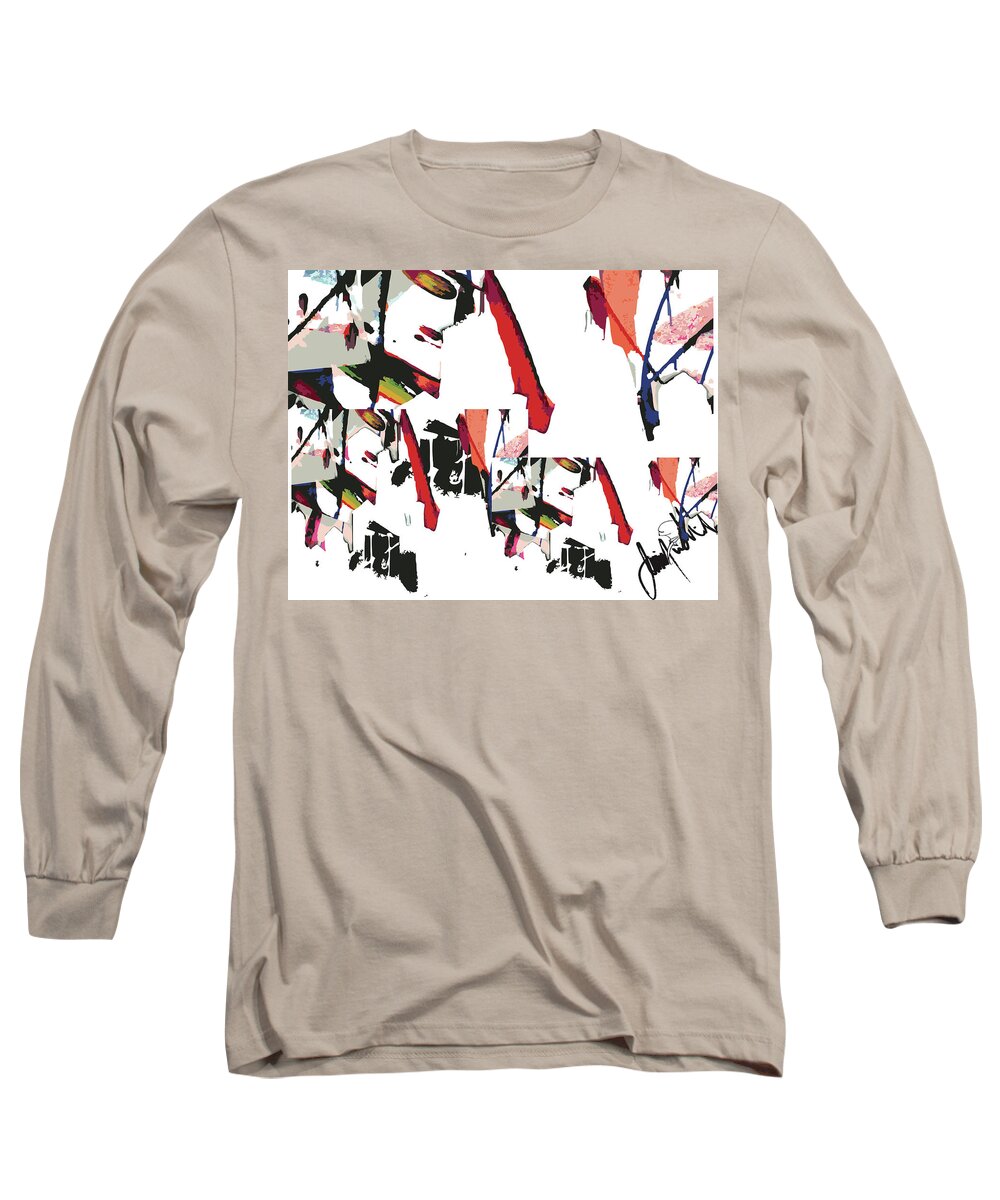  Long Sleeve T-Shirt featuring the digital art 3 Cities by Jimmy Williams