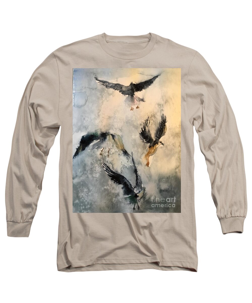 #43 2019 Long Sleeve T-Shirt featuring the painting #43 2019 #43 by Han in Huang wong