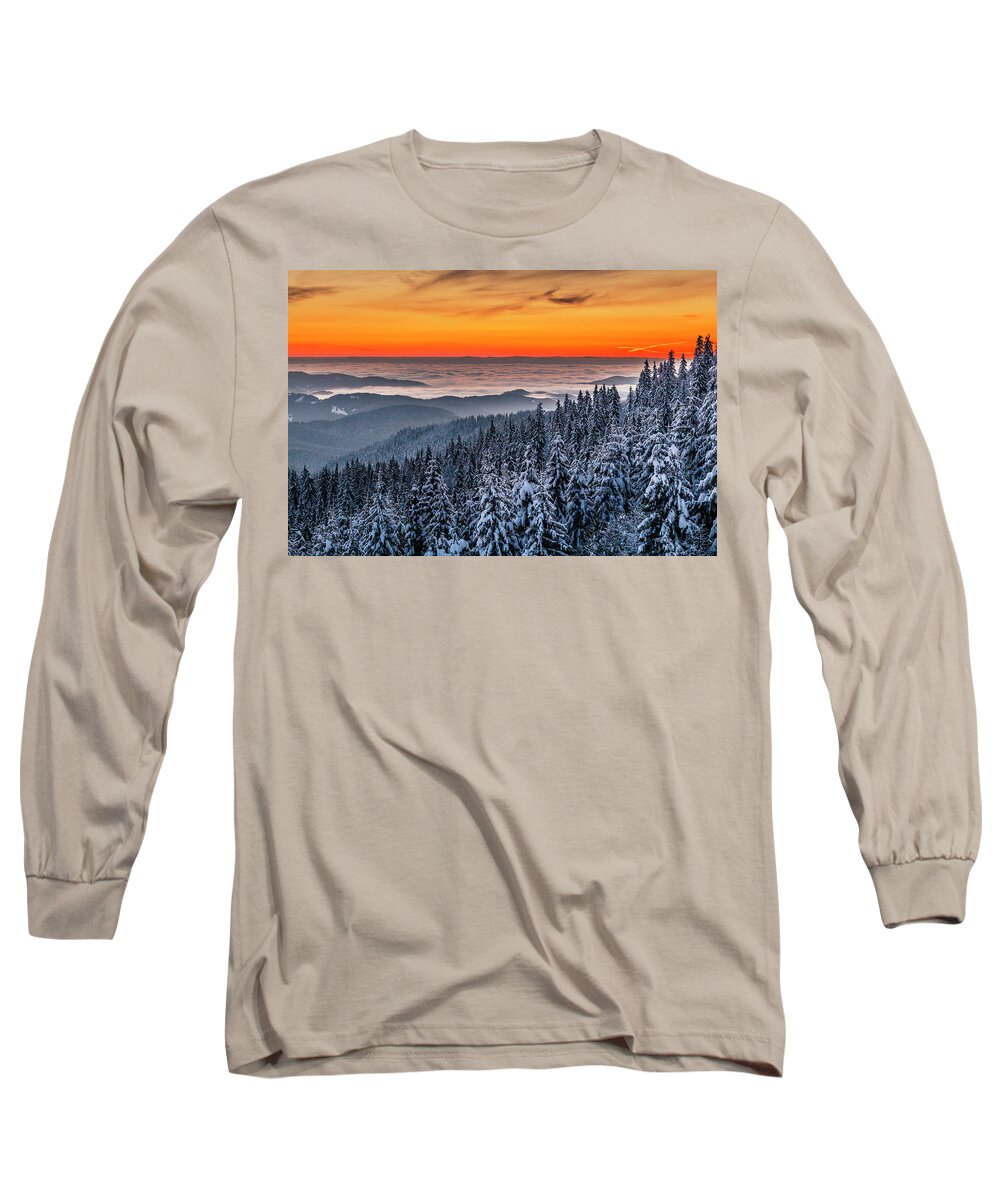 Bulgaria Long Sleeve T-Shirt featuring the photograph Above Ocean Of Clouds by Evgeni Dinev