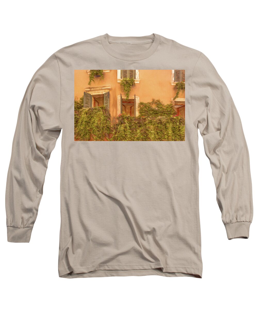 Verona Long Sleeve T-Shirt featuring the photograph Juliet's Balcony in Verona? by Marcy Wielfaert