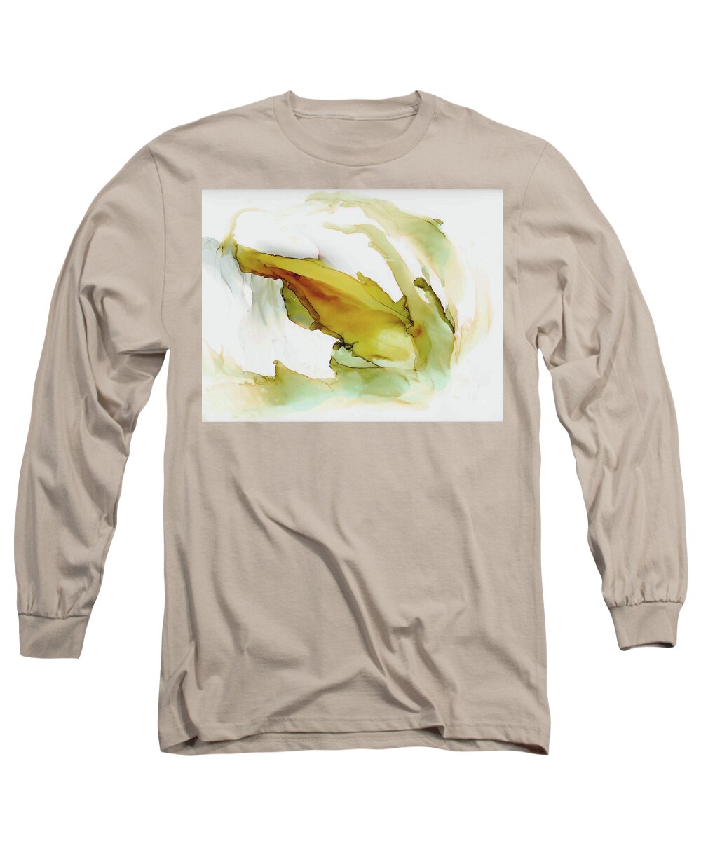 Flowing Long Sleeve T-Shirt featuring the painting Aperature by Christy Sawyer