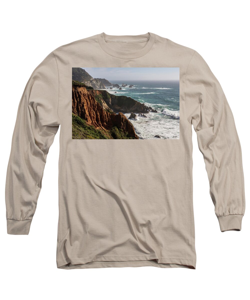 Monterey Long Sleeve T-Shirt featuring the photograph Big Sur Coast V Color by David Gordon
