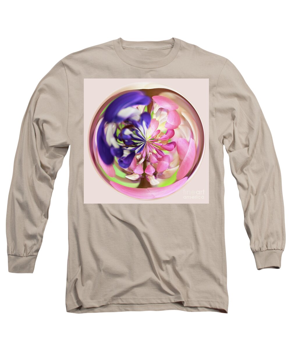 Orb Long Sleeve T-Shirt featuring the photograph Blue and Pink Orb by Phillip Rubino