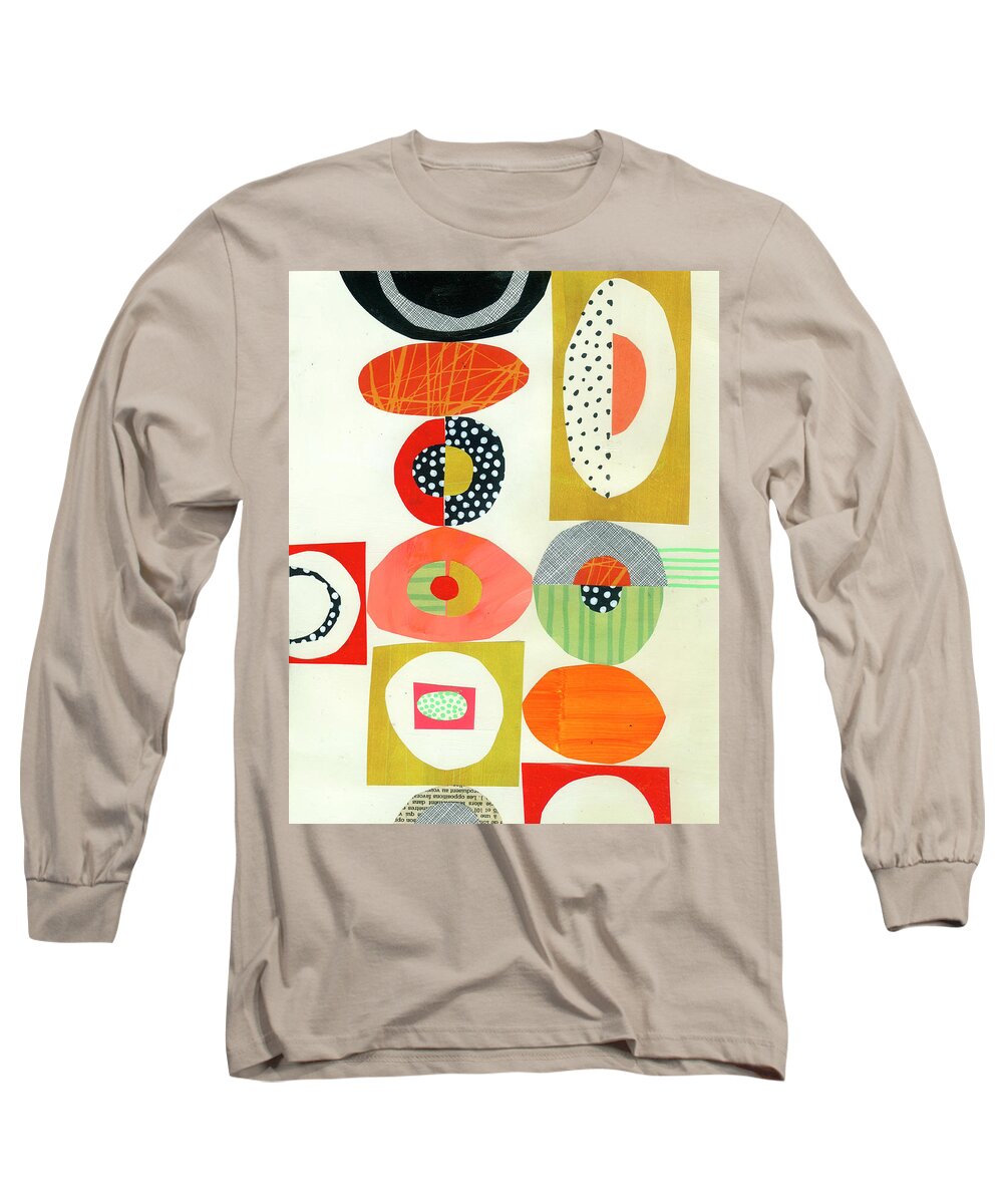 Abstract Art Long Sleeve T-Shirt featuring the painting Breaking a Few Eggs #1 by Jane Davies
