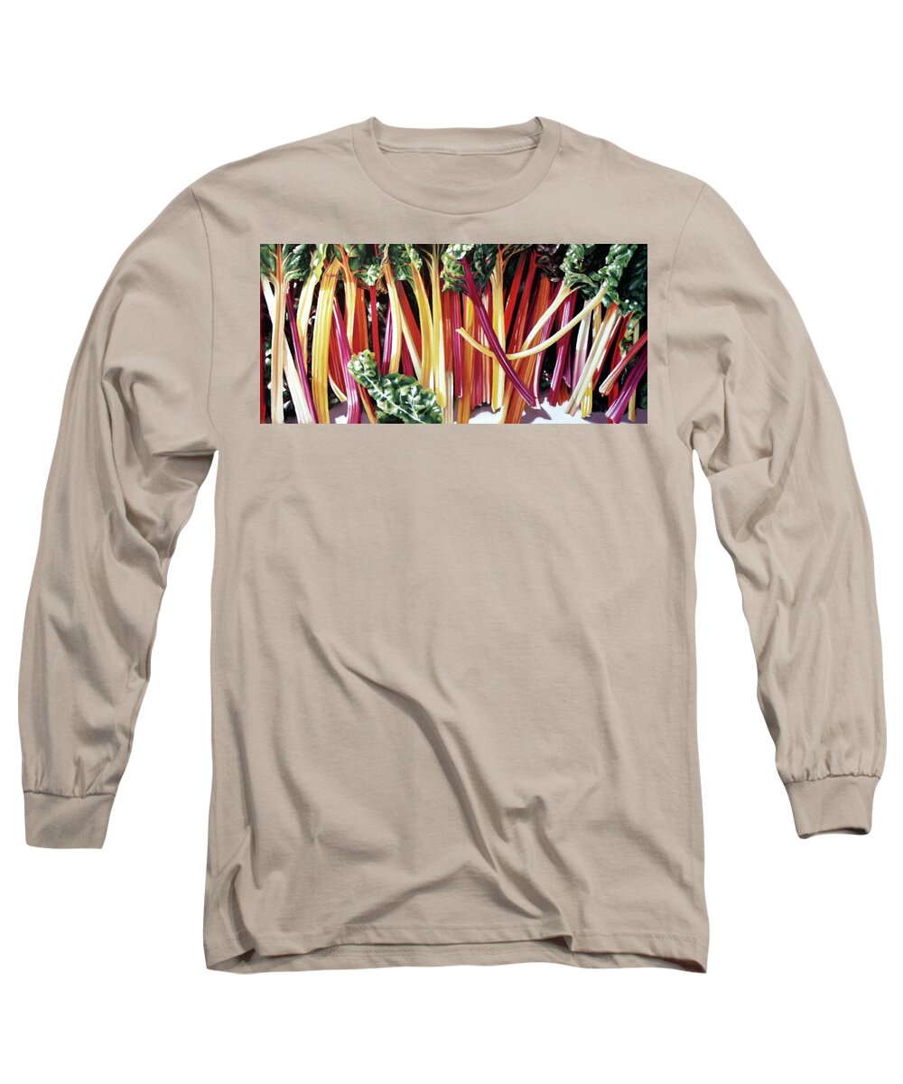 Kale Long Sleeve T-Shirt featuring the pastel Bright Lights by Dianna Ponting