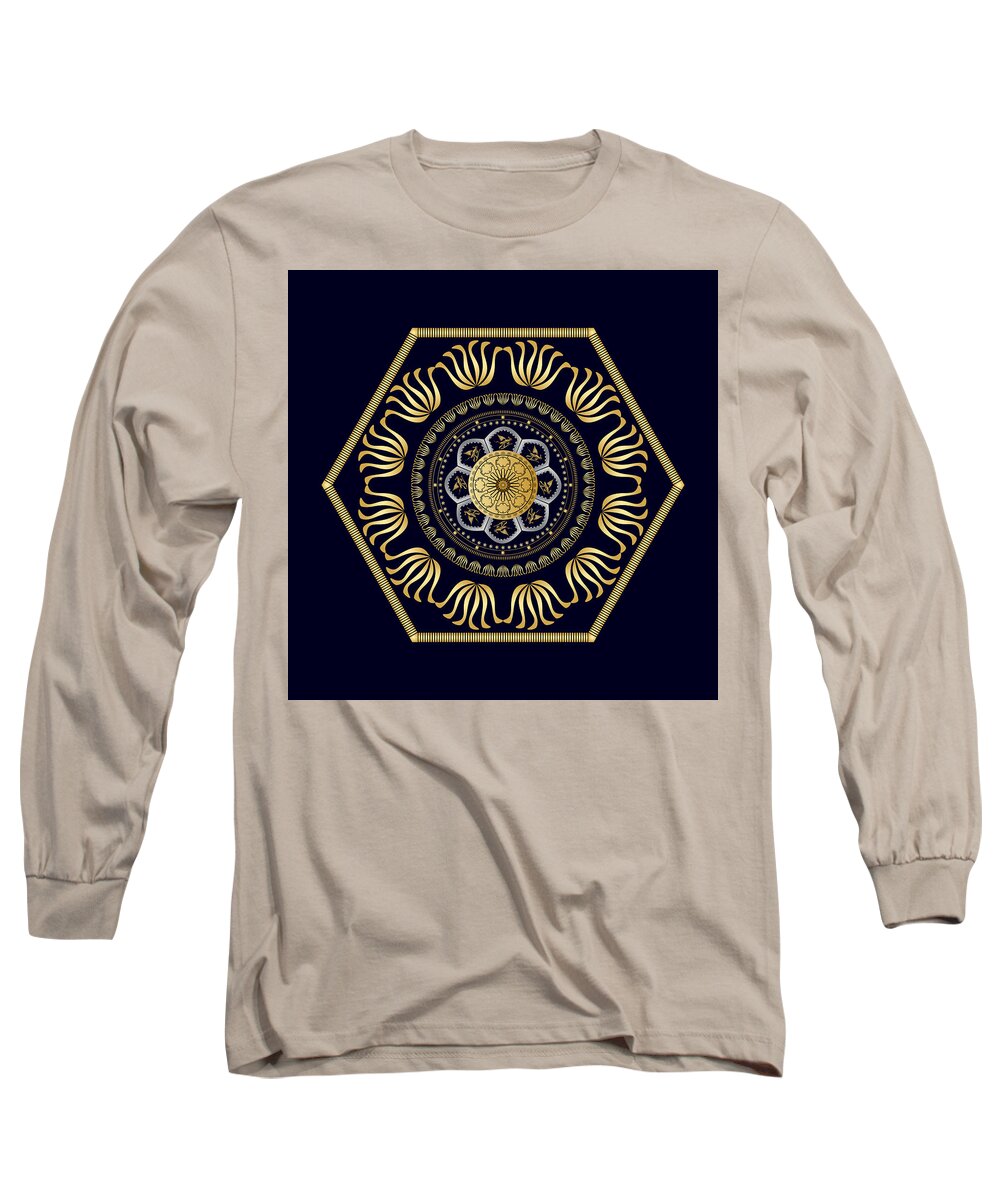 Mandala Long Sleeve T-Shirt featuring the digital art Circumplexical No 3607 by Alan Bennington