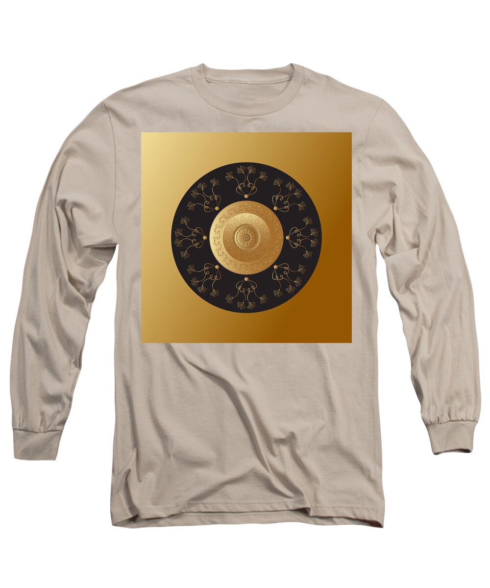 Mandala Long Sleeve T-Shirt featuring the digital art Circumplexical No 3823 by Alan Bennington