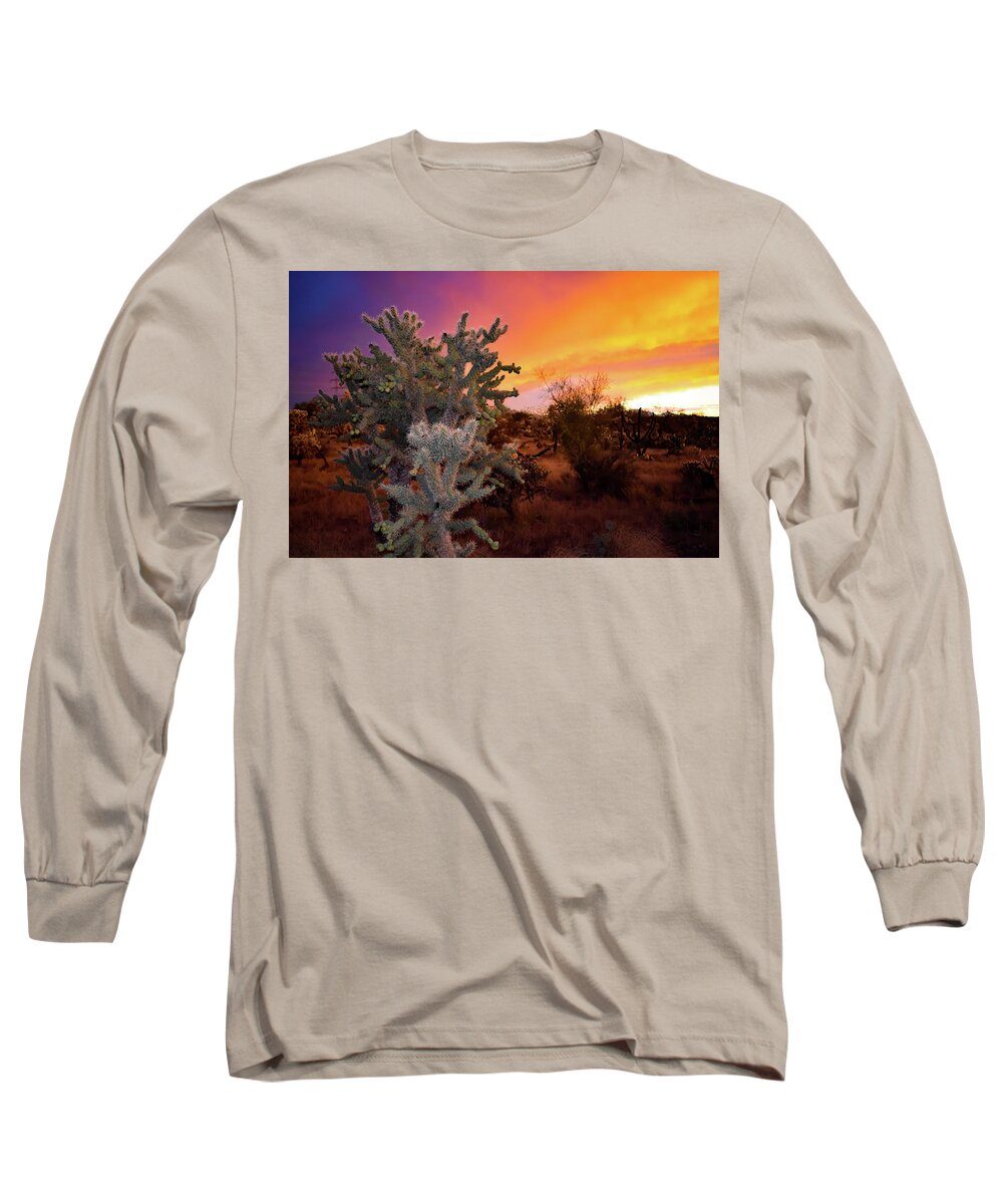 Sunset Long Sleeve T-Shirt featuring the photograph Colors of the Setting Sun by Melisa Elliott