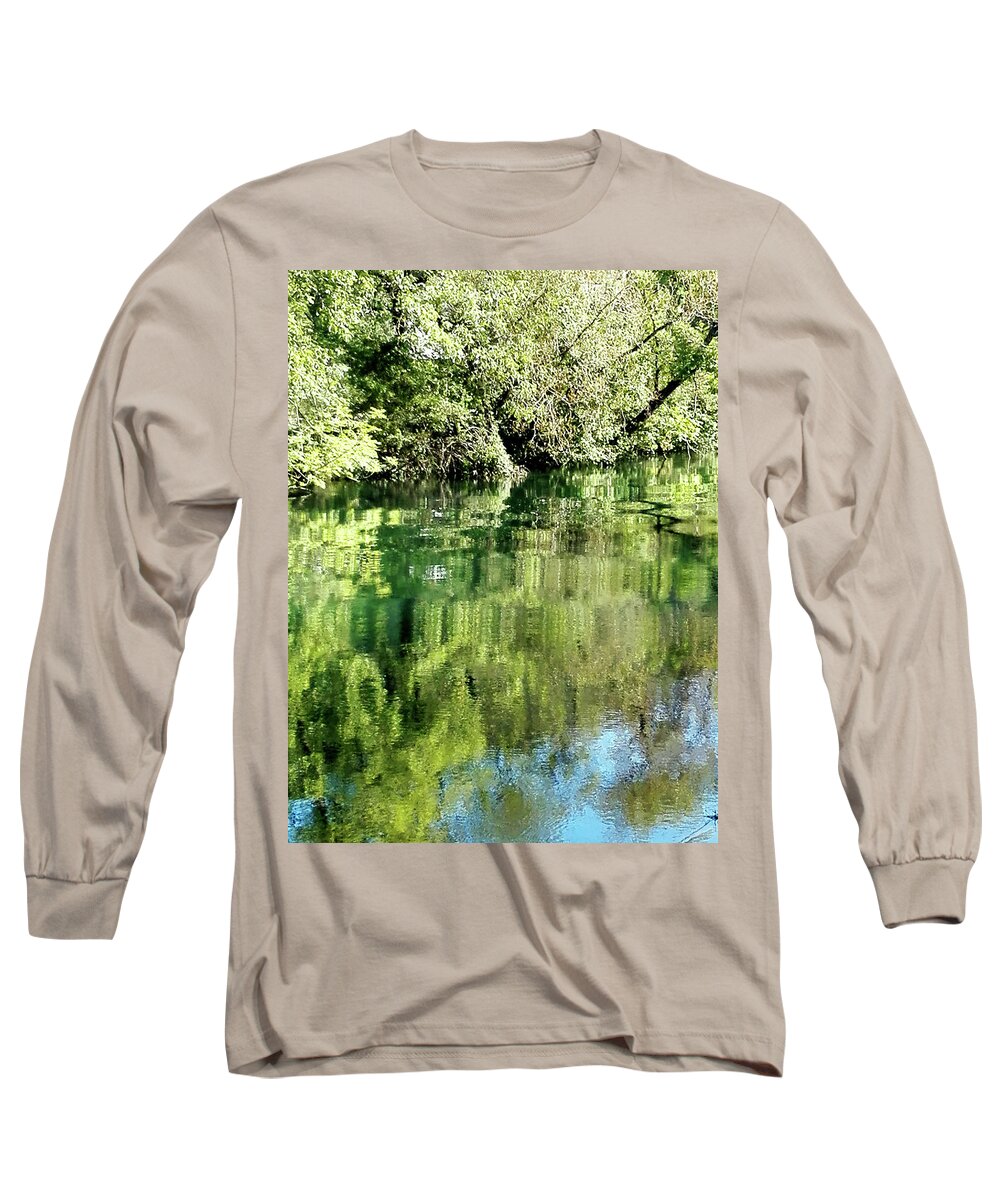 River Long Sleeve T-Shirt featuring the photograph Down by the River by Mimulux Patricia No