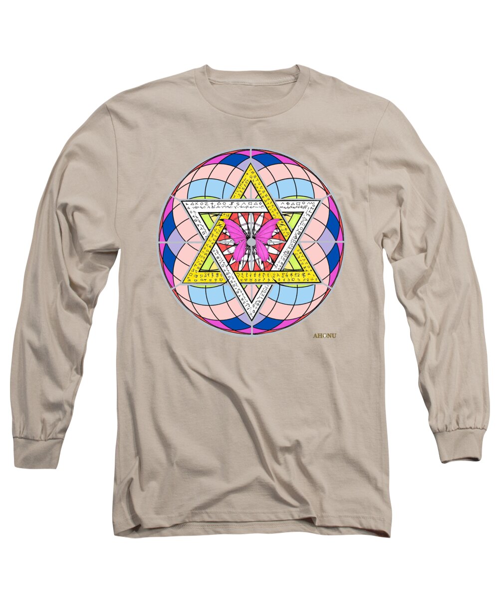 Birth Long Sleeve T-Shirt featuring the mixed media Eager Soul Portrait by AHONU Aingeal Rose