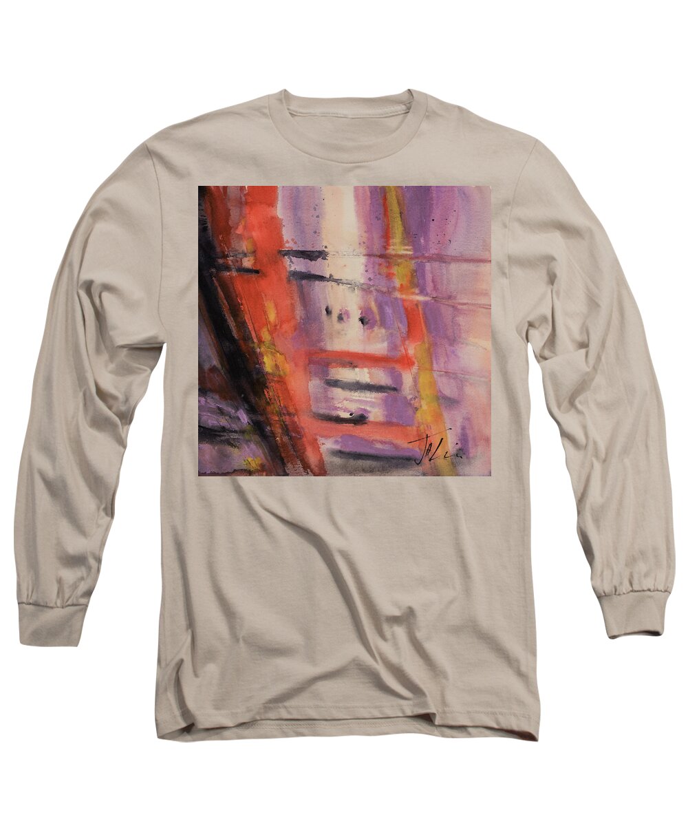 Abstract Expression Long Sleeve T-Shirt featuring the painting En Modern Vogue by Judith Levins