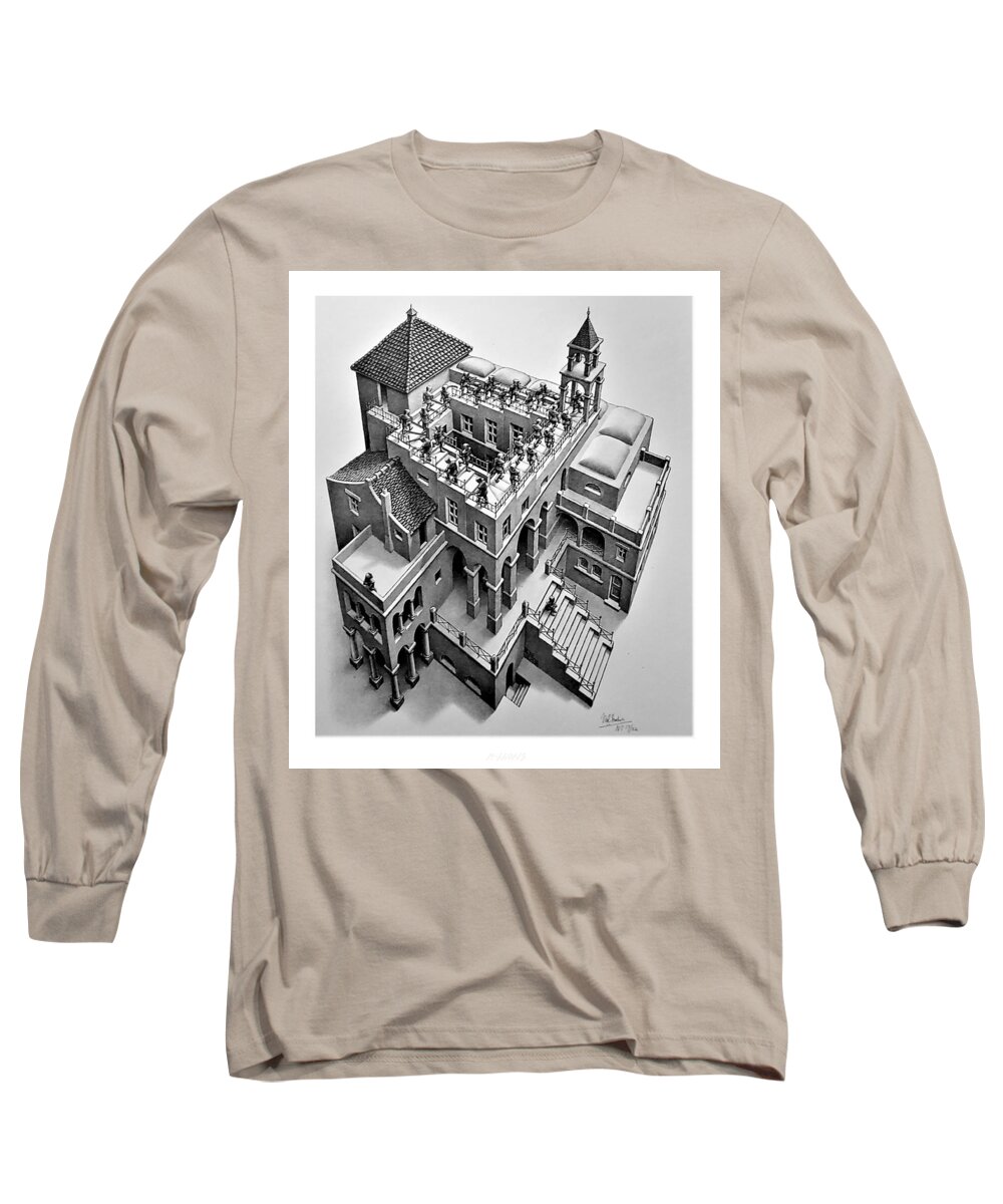Maurits Cornelis Escher Long Sleeve T-Shirt featuring the photograph Escher 129 by Rob Hans