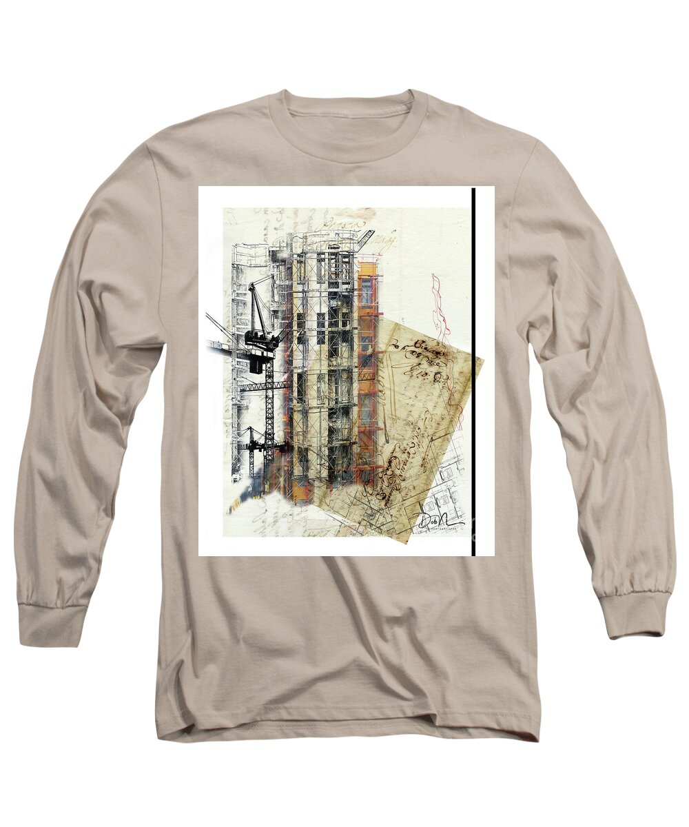 Apartments Long Sleeve T-Shirt featuring the digital art Fall River by Deb Nakano