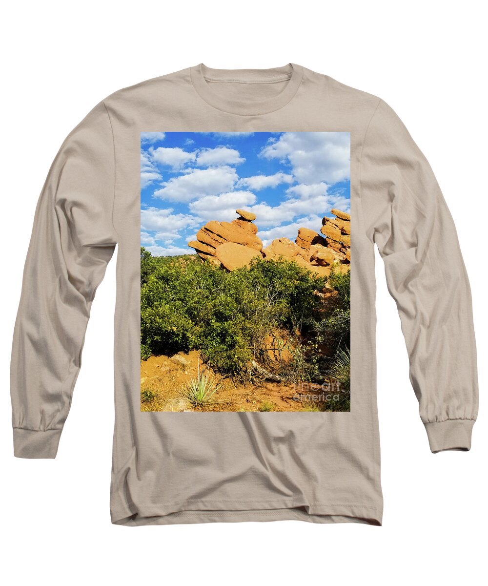 Garden Of The Gods Long Sleeve T-Shirt featuring the photograph Garden of the Gods View by Elizabeth M