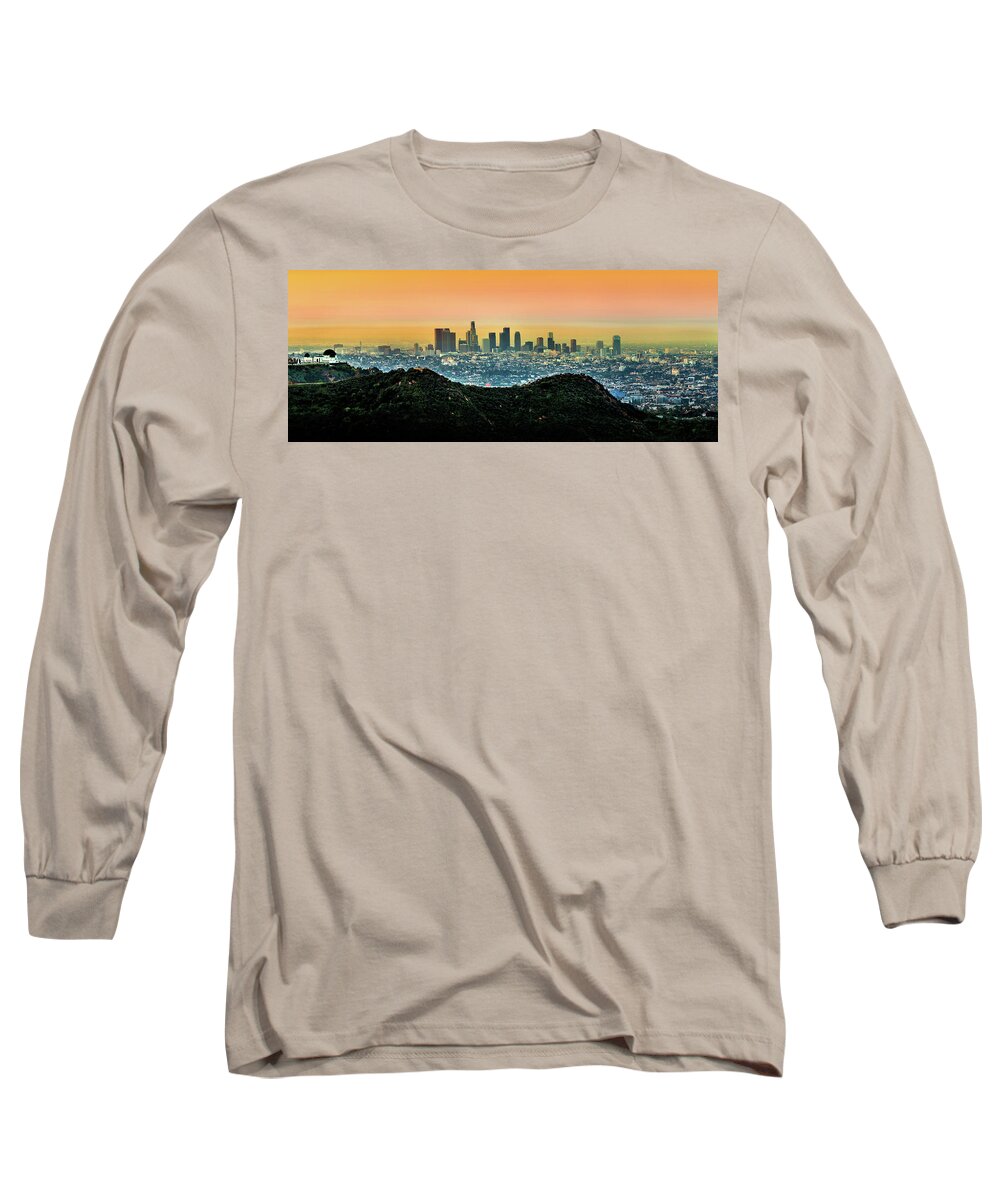 Los Angeles Long Sleeve T-Shirt featuring the photograph Golden California Sunrise by Az Jackson