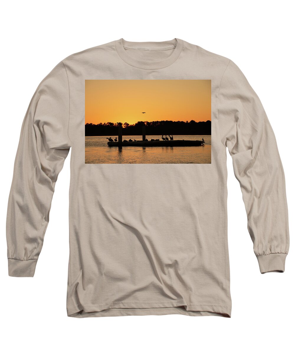 Sunset Long Sleeve T-Shirt featuring the photograph Happy Hour on Hilton Head by Dennis Schmidt