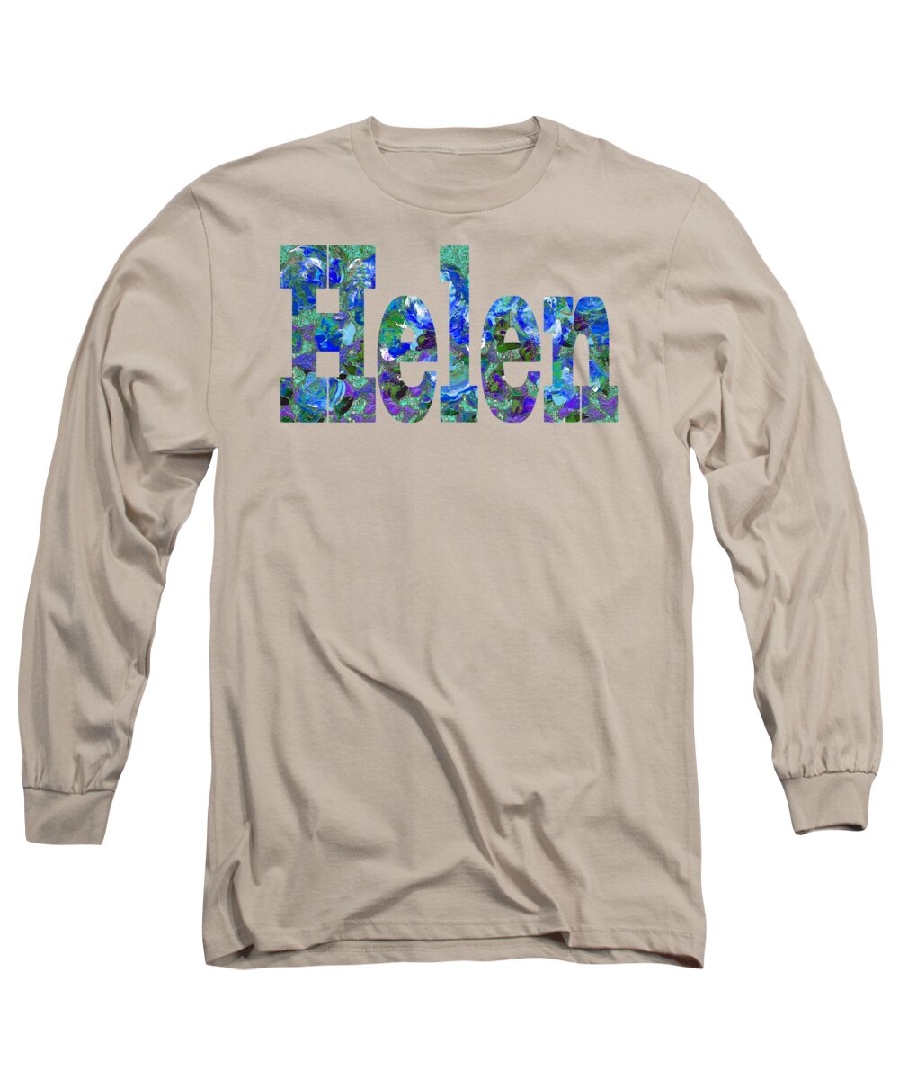 Helen Long Sleeve T-Shirt featuring the digital art Helen by Corinne Carroll