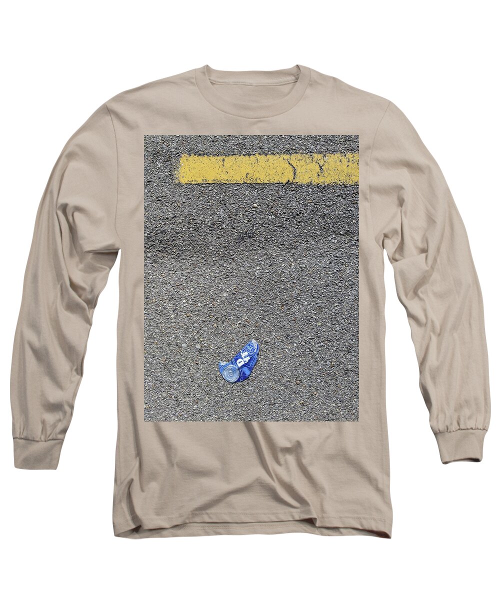 Litter Long Sleeve T-Shirt featuring the photograph Hey, #BudLitter, Can You Point Me to a Yellow Line? by Jeremy Butler