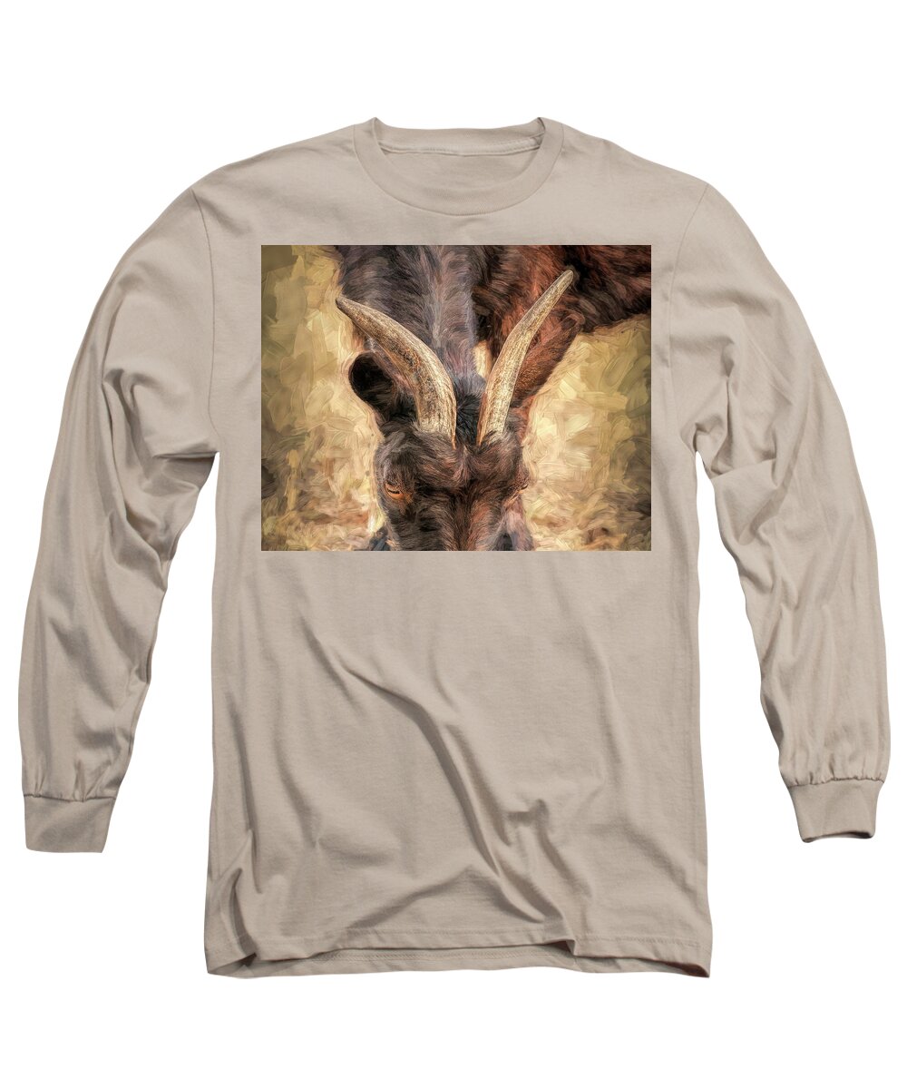  Long Sleeve T-Shirt featuring the photograph Horns Authority by Pete Rems