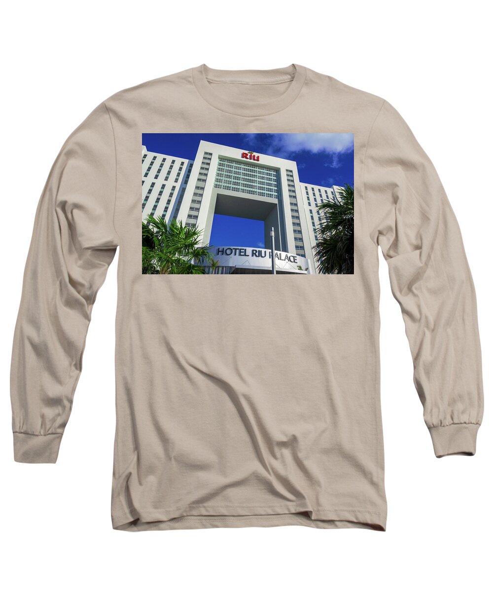 Mexico Long Sleeve T-Shirt featuring the photograph Hotel Riu Palace in Cancun by Sun Travels