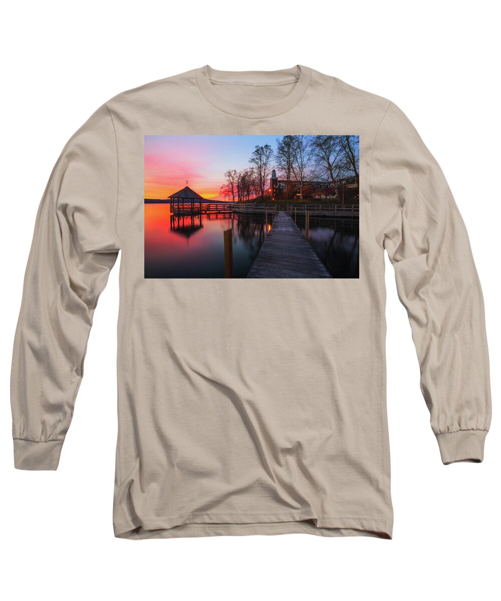 Meredith Bay Long Sleeve T-Shirt featuring the photograph Lake Winnipesaukee Sunrise by Robert Clifford