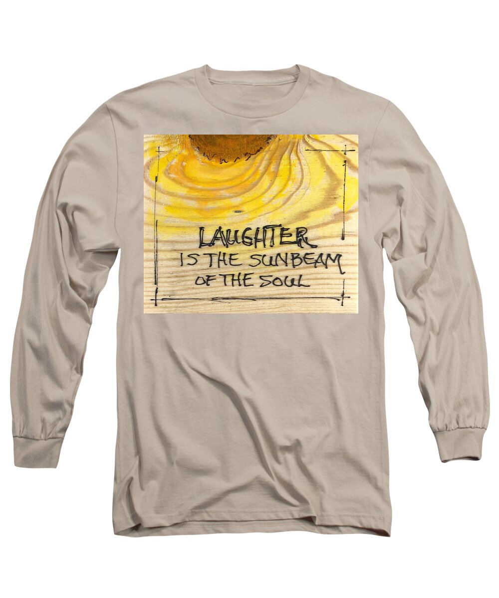  Long Sleeve T-Shirt featuring the painting Laughter Sunbeam by Barbara Wirth