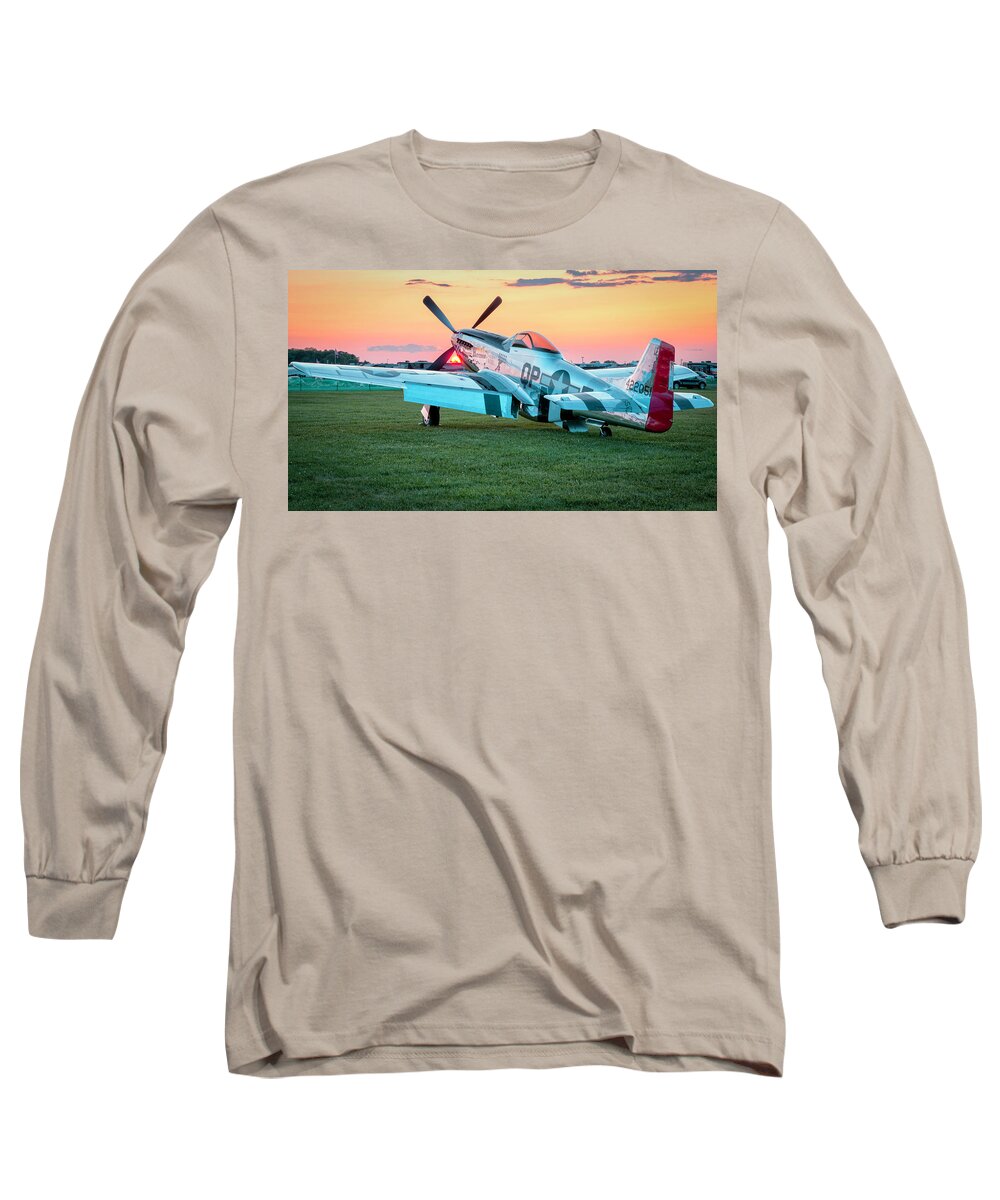 Fighter Long Sleeve T-Shirt featuring the photograph Lonely Mustang by Laura Hedien