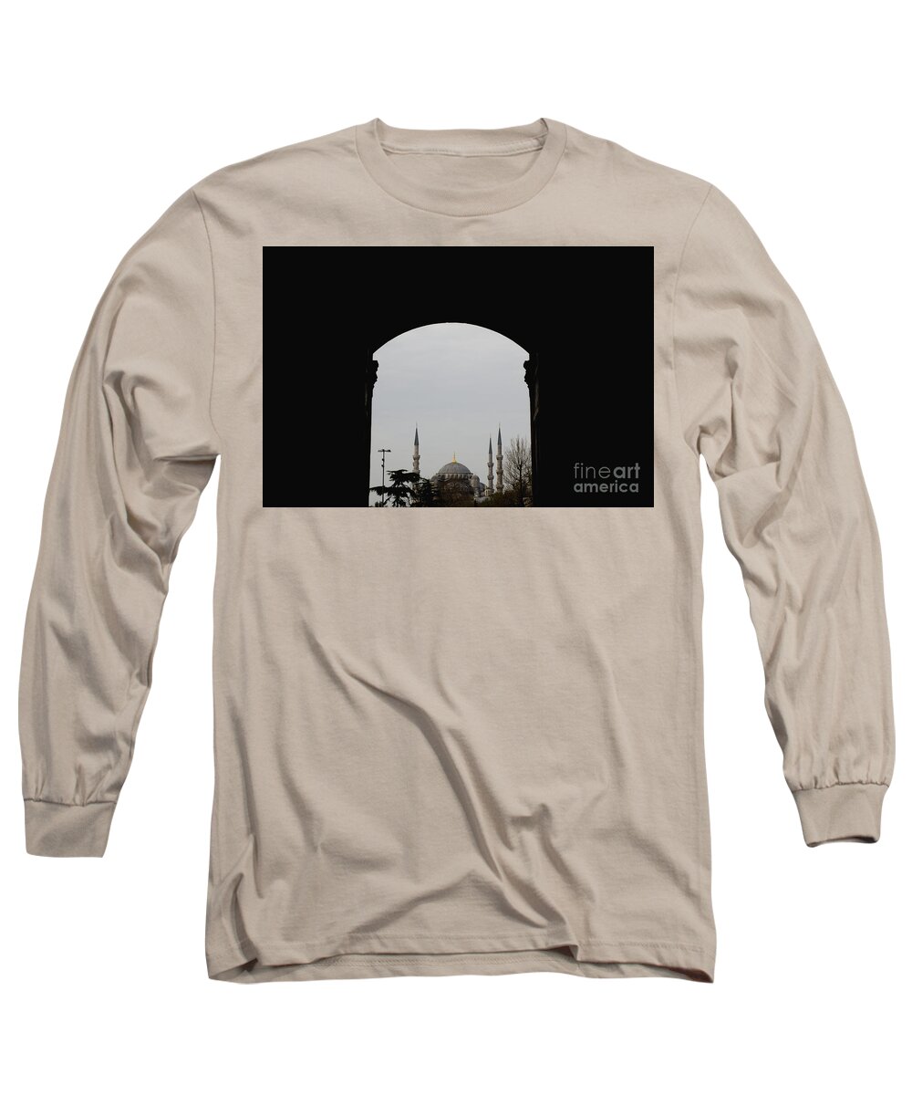Antique Long Sleeve T-Shirt featuring the photograph minarets in the city for the prayer of the Muslim religion by Joaquin Corbalan