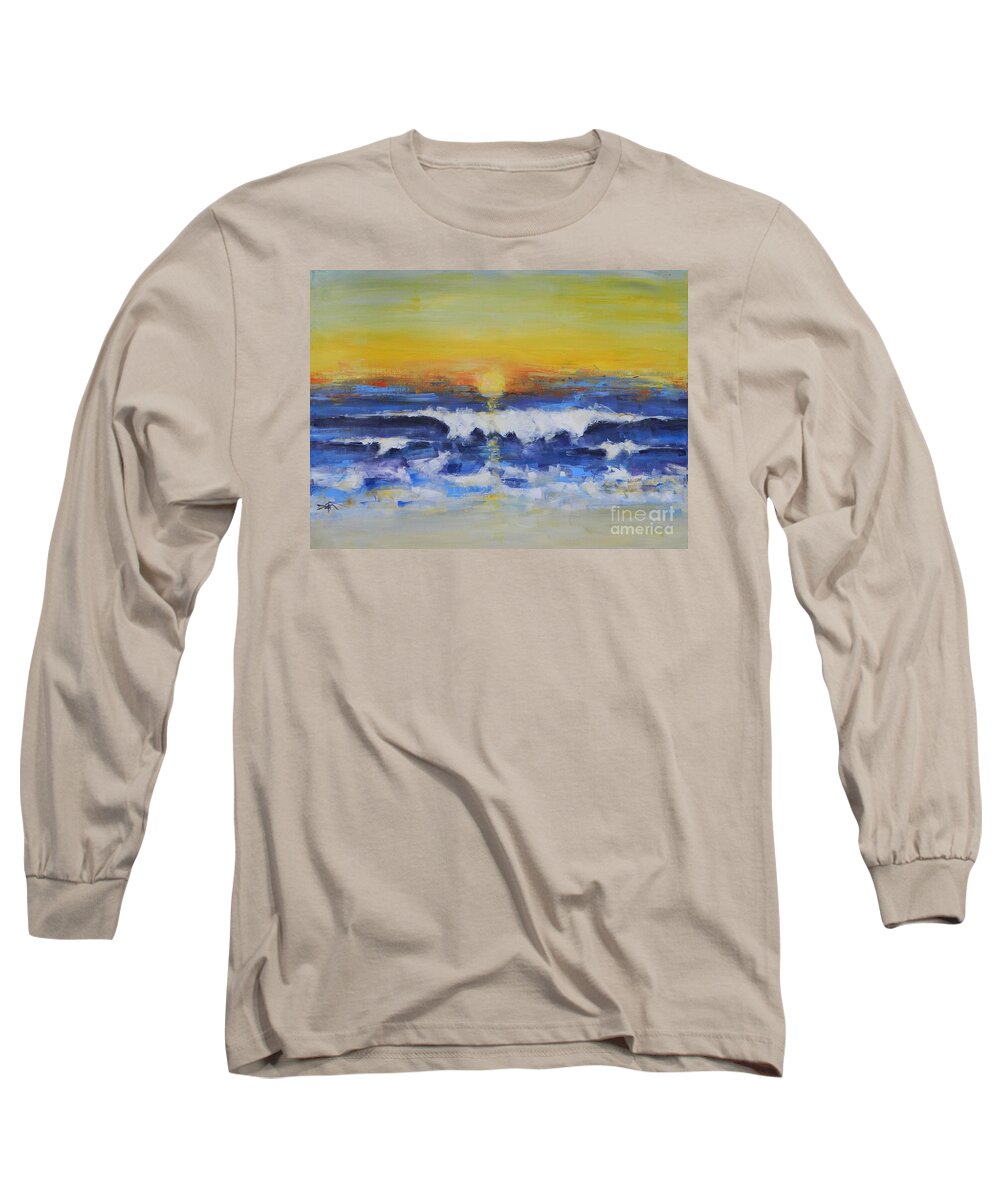 Ocean Long Sleeve T-Shirt featuring the painting My Happy Place by Dan Campbell