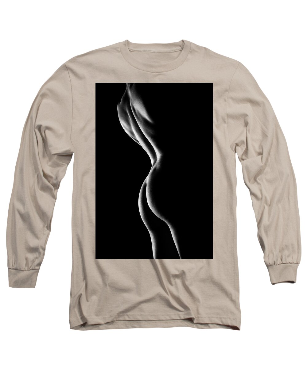 Woman Long Sleeve T-Shirt featuring the photograph Nude woman bodyscape 6 by Johan Swanepoel