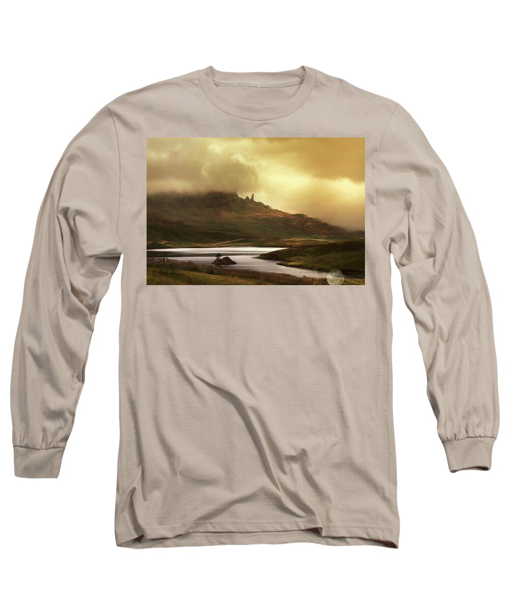 Skye Long Sleeve T-Shirt featuring the photograph Old man of Storr by Cybele Moon