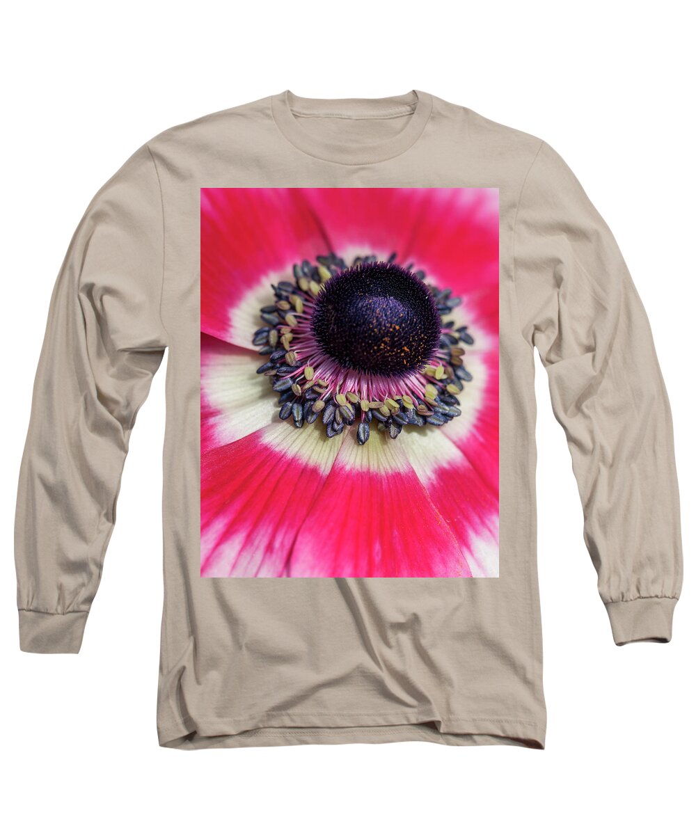 Macro Long Sleeve T-Shirt featuring the photograph Asian Poppy Necklace by Ginger Stein