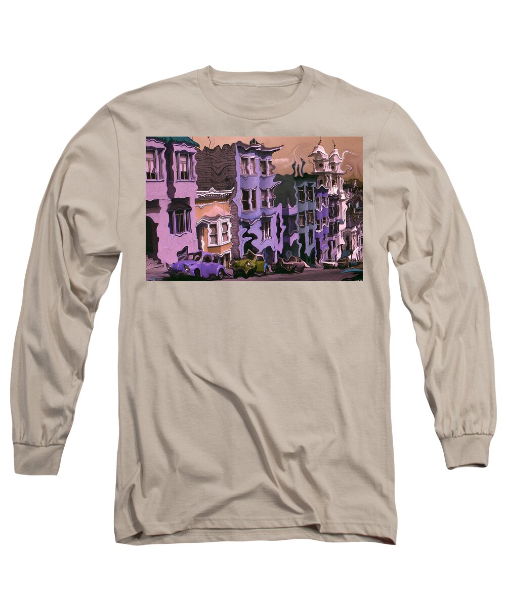 San+francisco Long Sleeve T-Shirt featuring the digital art San Francisco Fairytale - Fantasy Art by Peter Potter