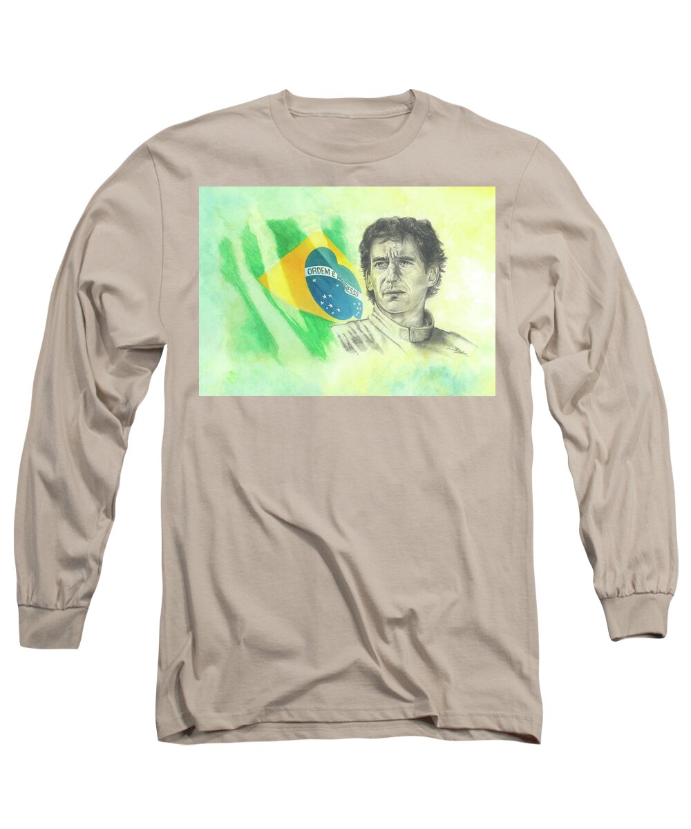 Watercolour Long Sleeve T-Shirt featuring the painting Saudade by Simon Read