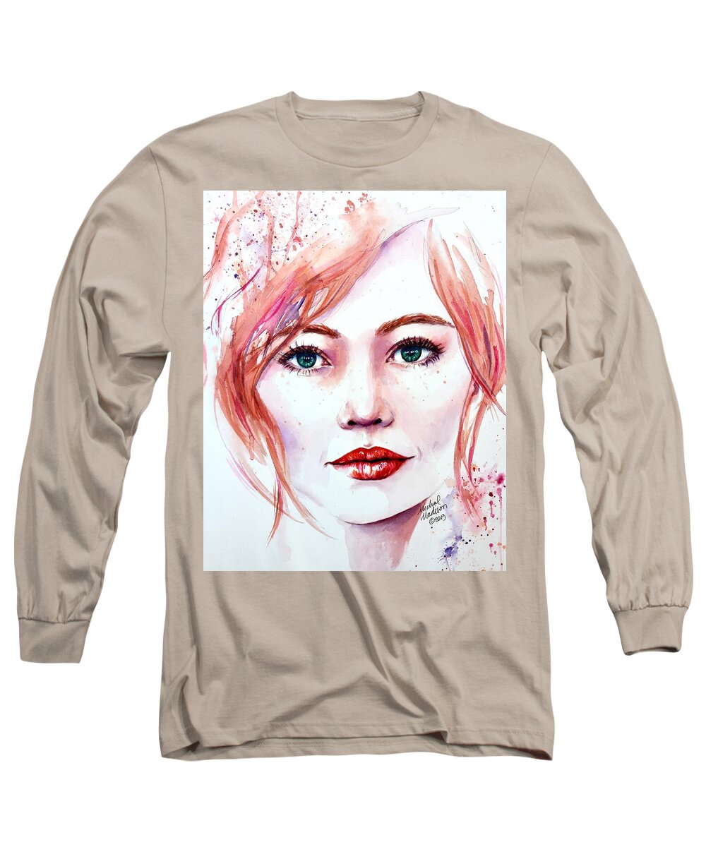 Goddess Long Sleeve T-Shirt featuring the painting Seeing Beyond by Michal Madison