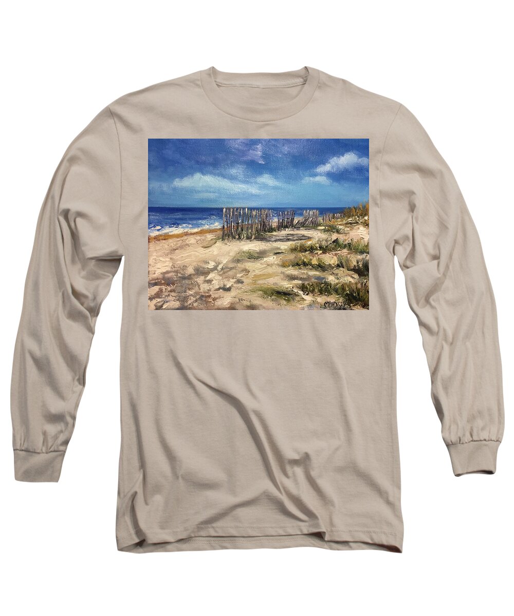 Melissa A. Torres Art Long Sleeve T-Shirt featuring the painting Serenity by the Sea by Melissa Torres