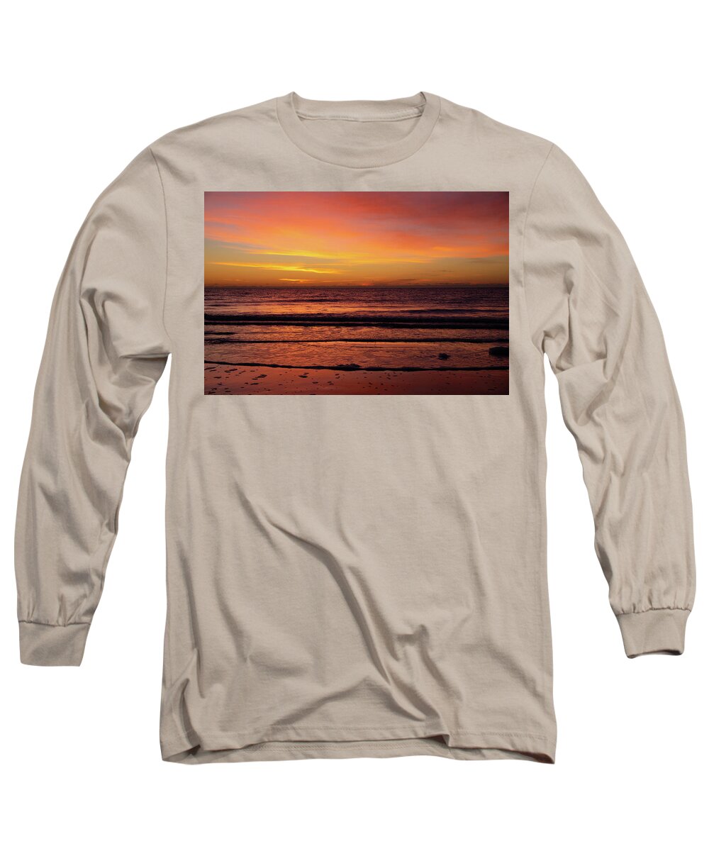 Vacation Long Sleeve T-Shirt featuring the photograph Sunrise Over Hilton Head Island No. 0295 by Dennis Schmidt