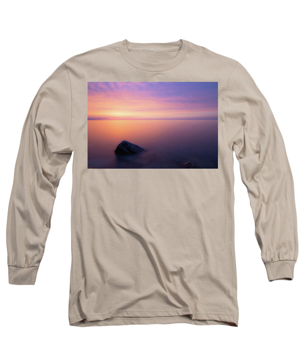 Door County Long Sleeve T-Shirt featuring the photograph Sunset in Peninsula State Park by Paul Schultz