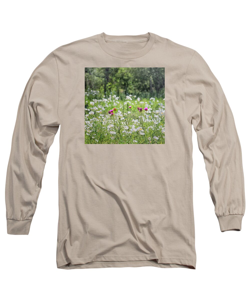 Wild Flowers Long Sleeve T-Shirt featuring the photograph The Flower Field by Jolynn Reed