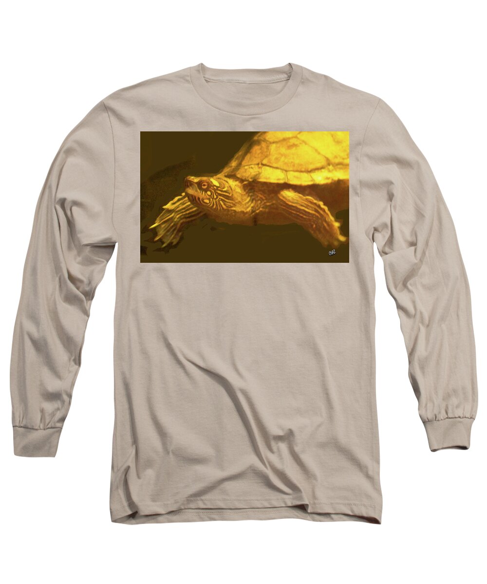 Turtles Long Sleeve T-Shirt featuring the photograph The Swimmer by CHAZ Daugherty