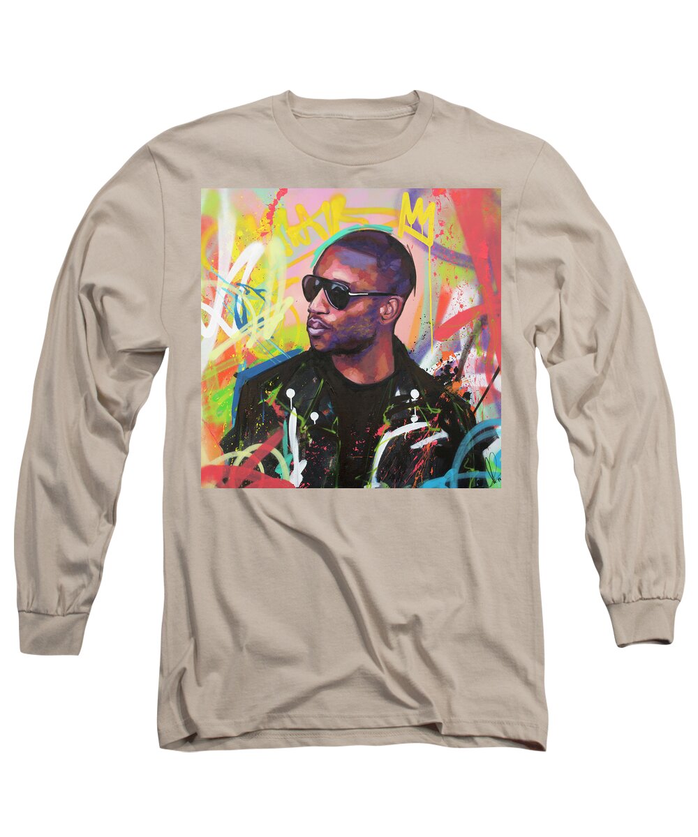 Trombone Shorty Long Sleeve T-Shirt featuring the painting Trombone Shorty by Richard Day