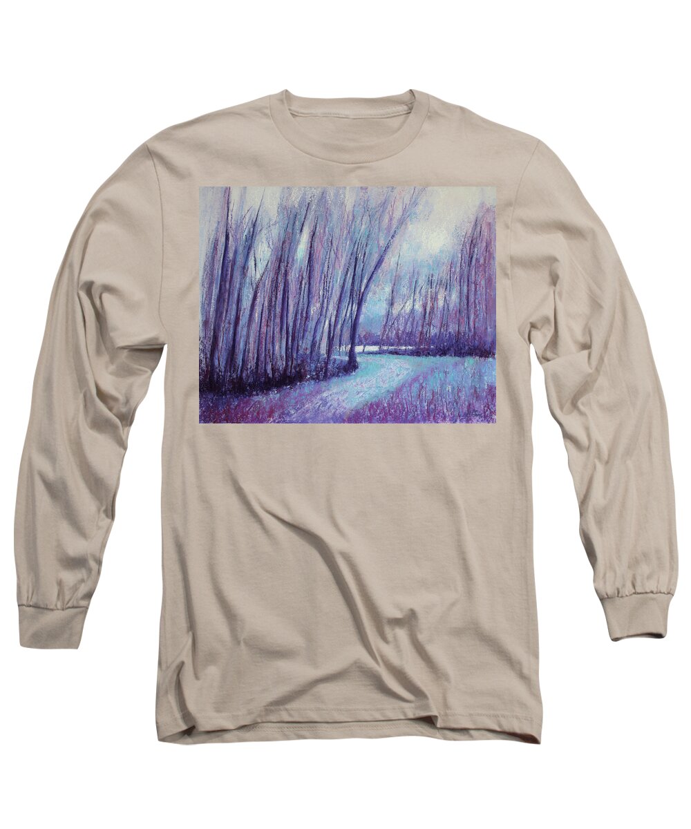 Impressionism Long Sleeve T-Shirt featuring the painting Whispering Woods by Lisa Crisman