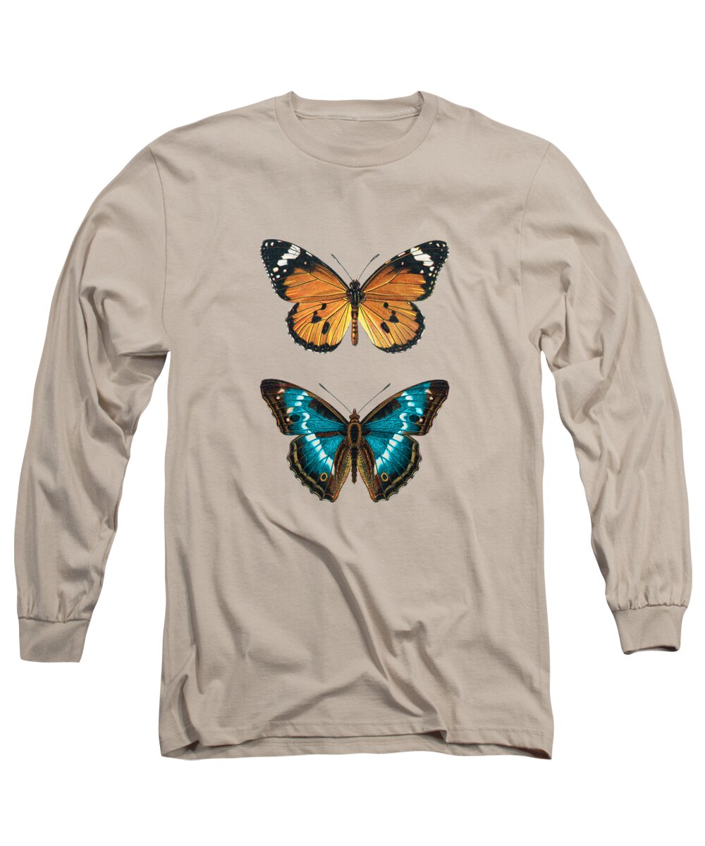 Butterfly Long Sleeve T-Shirt featuring the digital art Big Butterflies #1 by Madame Memento