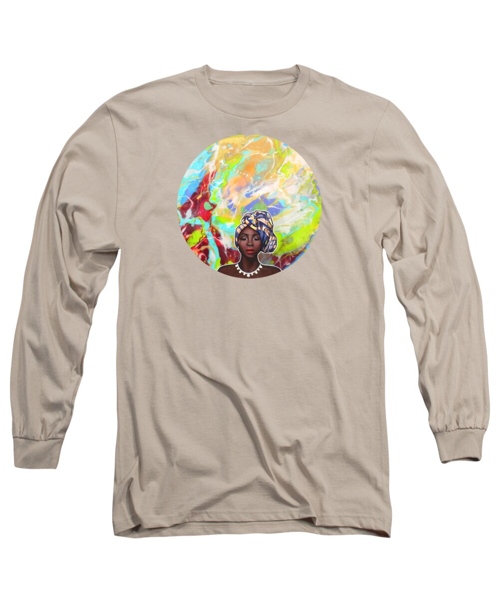 Art Long Sleeve T-Shirt featuring the painting Calm Crazy Beautiful #2 by Malinda Prud'homme