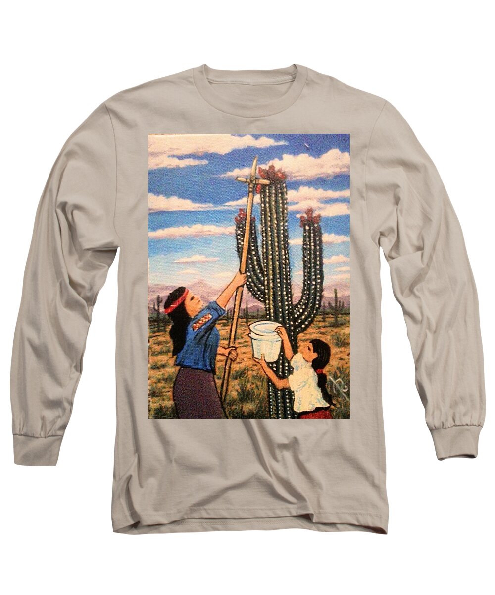  Long Sleeve T-Shirt featuring the painting Harvesting 2 #1 by James RODERICK