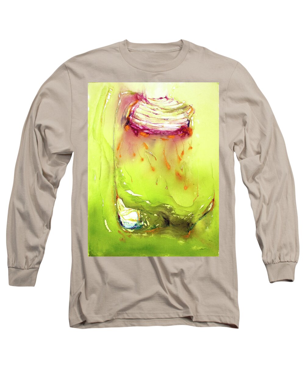  Long Sleeve T-Shirt featuring the painting 'Different Day, different Colour' by Petra Rau